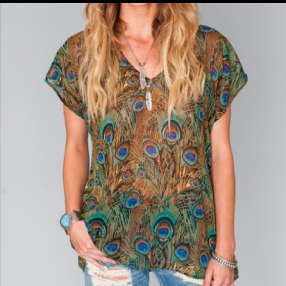 - Tops - 🌟Host Pick 7/15🌟Show Me Your Mumu Peacock Top